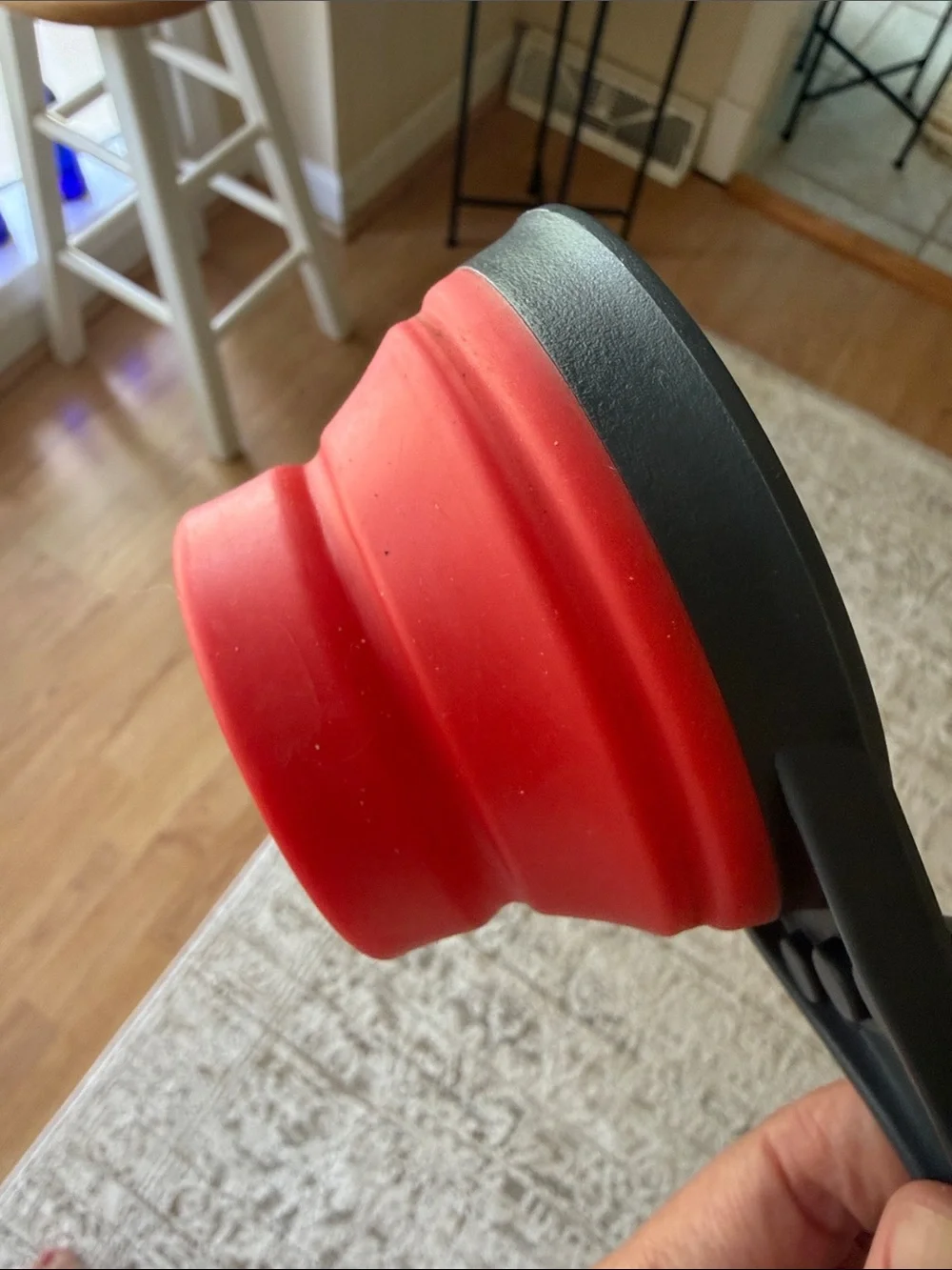 Red and Gray 1-Cup camping Silicone Measuring Cup